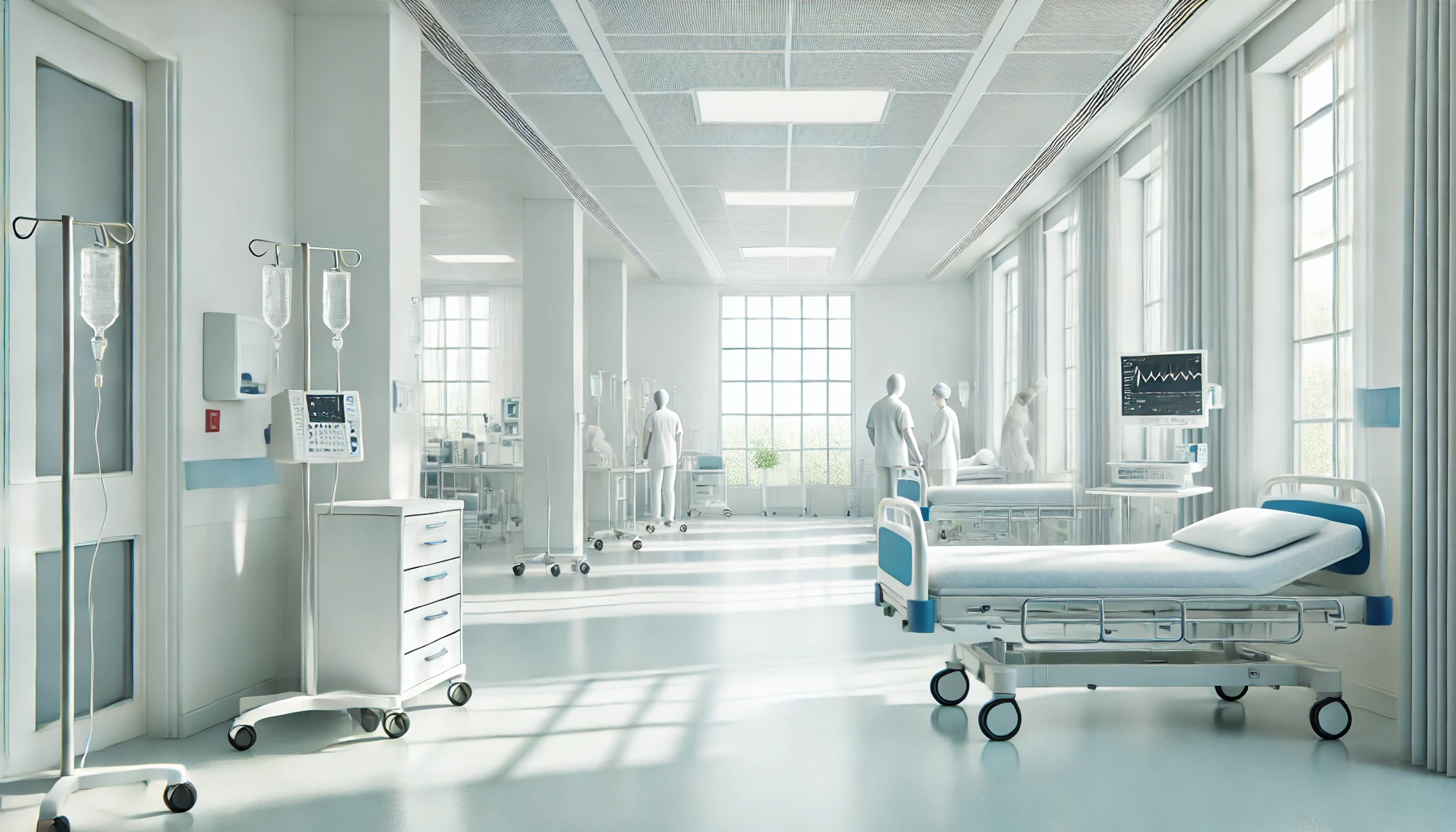 hospital ward with bed